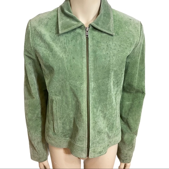 Sorbe Suede Coat Mint Large - Picture 2 of 8